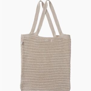 Onia Linen Beige Crochet Tote Bag - Women’s Casual Shoulder Bag NWT